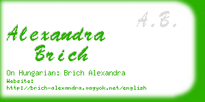 alexandra brich business card